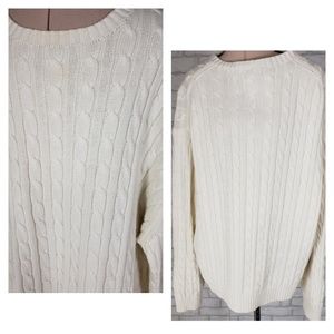 Daniel Cremieux Sweaters - Daniel Cremieux Cream Cable Knit Sweater Lg Daniel Cremieux Sweaters - Daniel Cremieux Cream Cable Knit Sweater Lg